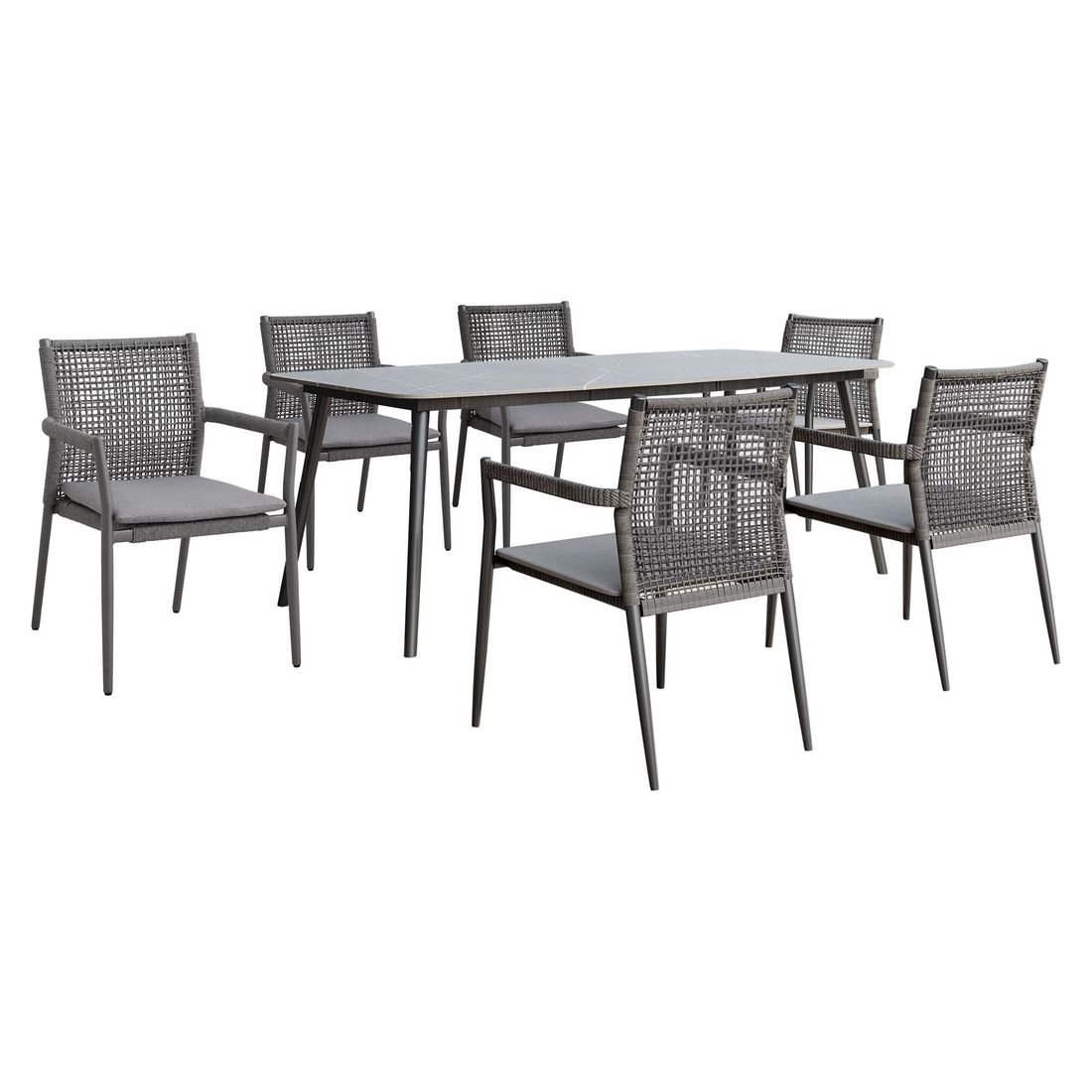 MWH Ropero Gartenmöbel-Set L (6 Plätze) Tisch 210x105cm