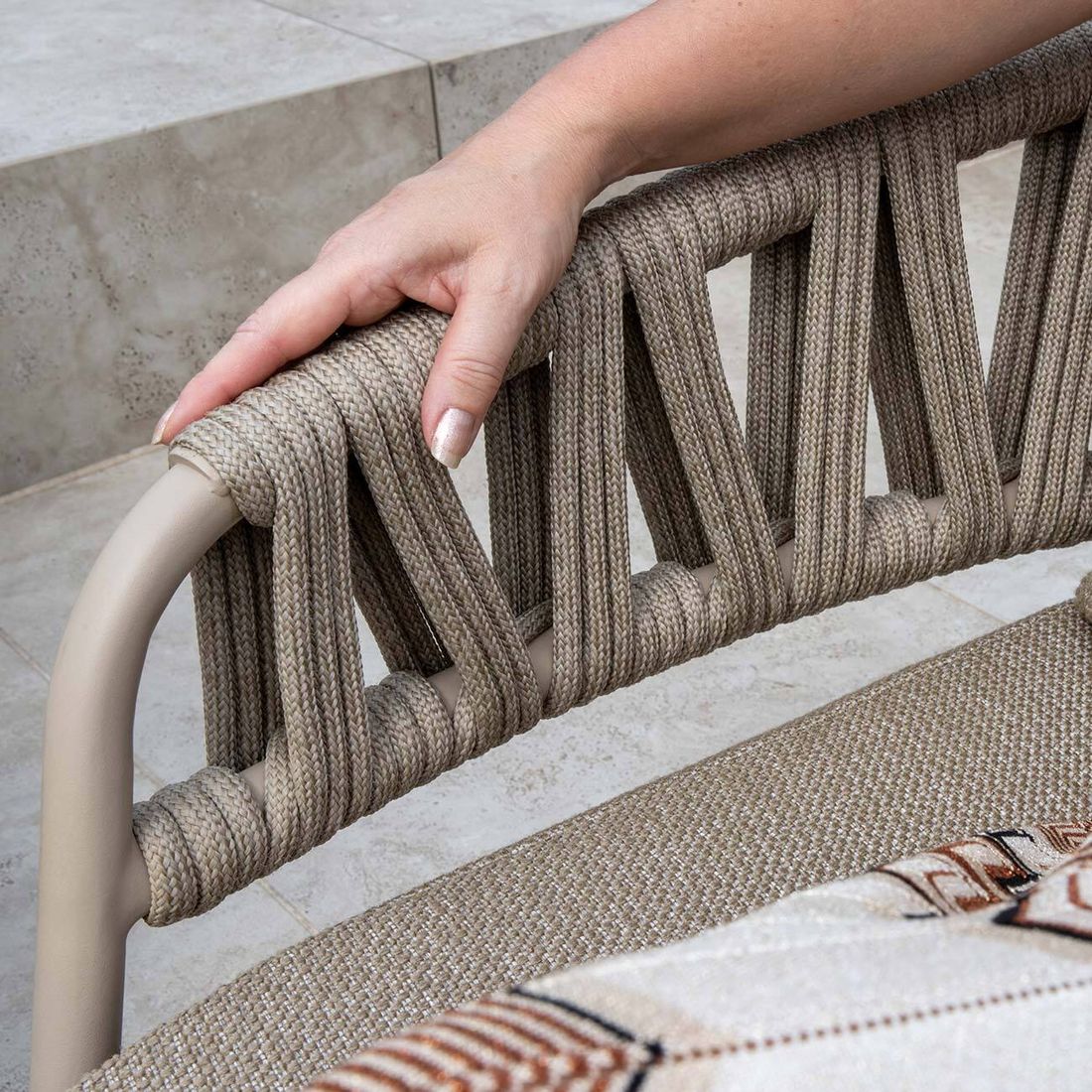 4Seasons Calma Loungesessel Aluminium/Rope/Olefin