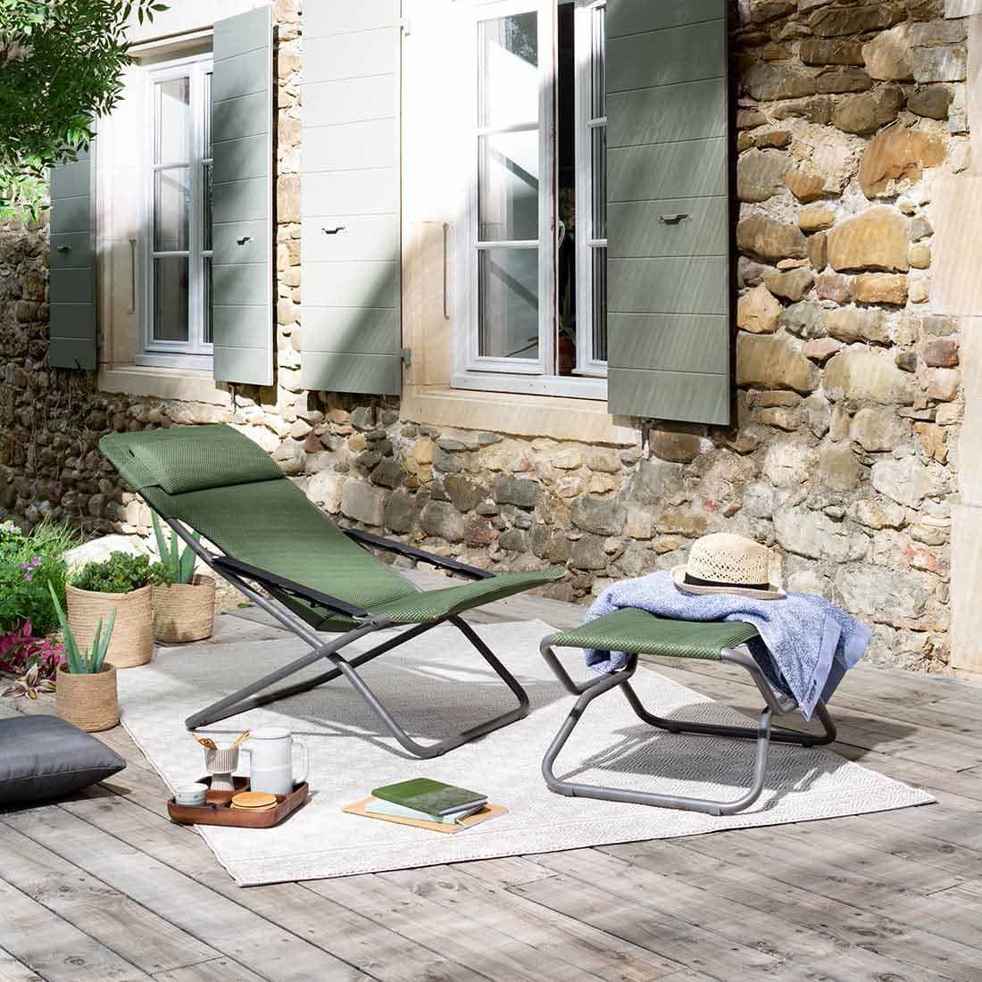 Lafuma Next Gartenhocker Stahl/BeComfort