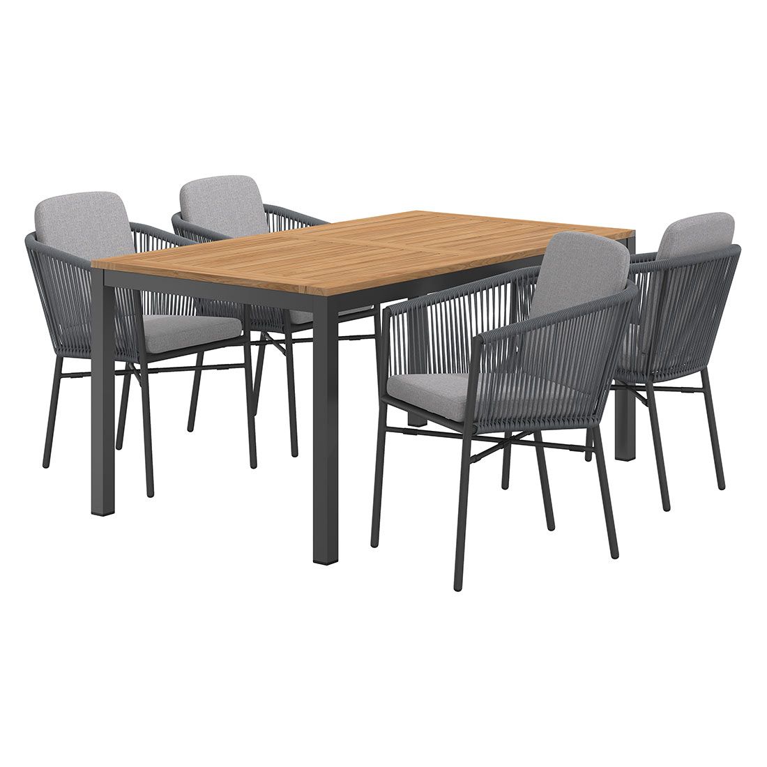 OUTLIV. Ohio Gartenmöbel-Set M (4 Plätze) Tisch 160x90cm