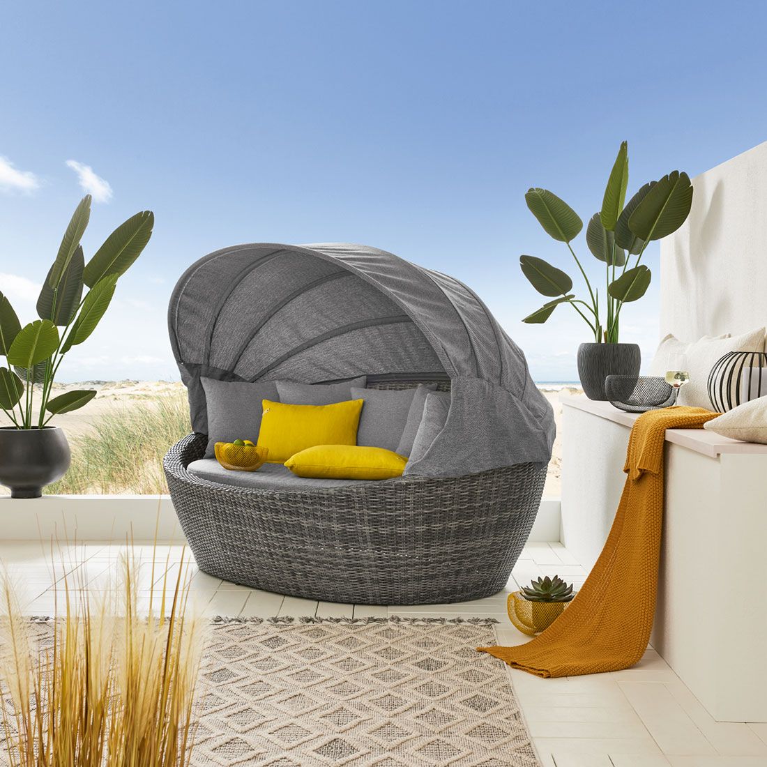 LC Garden Vivera Sonneninsel Aluminium/Geflecht