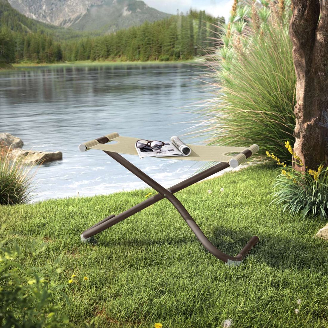 emu Snooze Gartenhocker Stahl/Emu-Tex