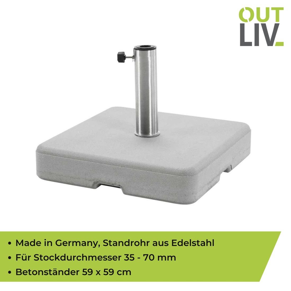 OUTLIV. Schirmständer Beton 85kg