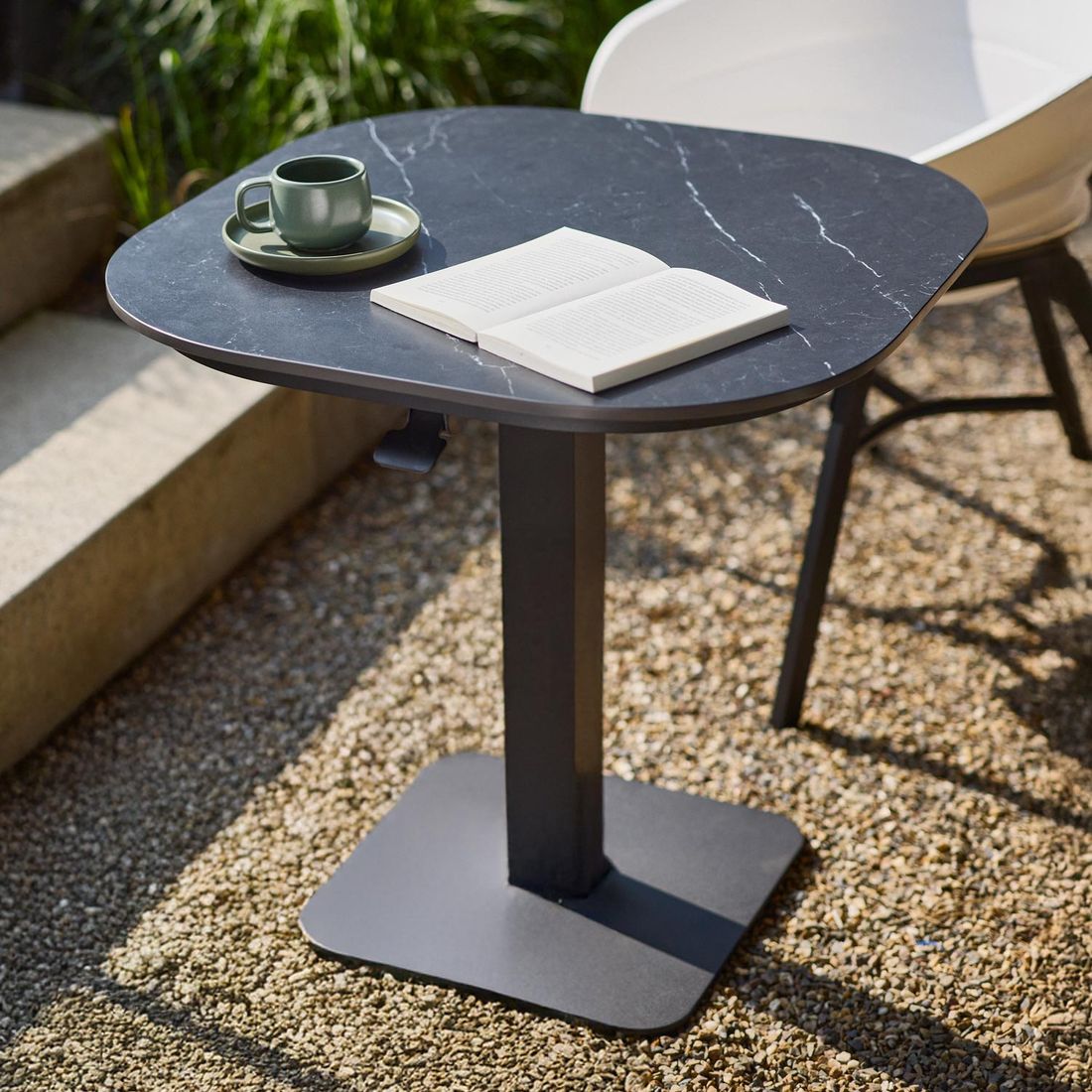 Hartman Tubb Balkontisch 70x70cm Aluminium/Keramik
