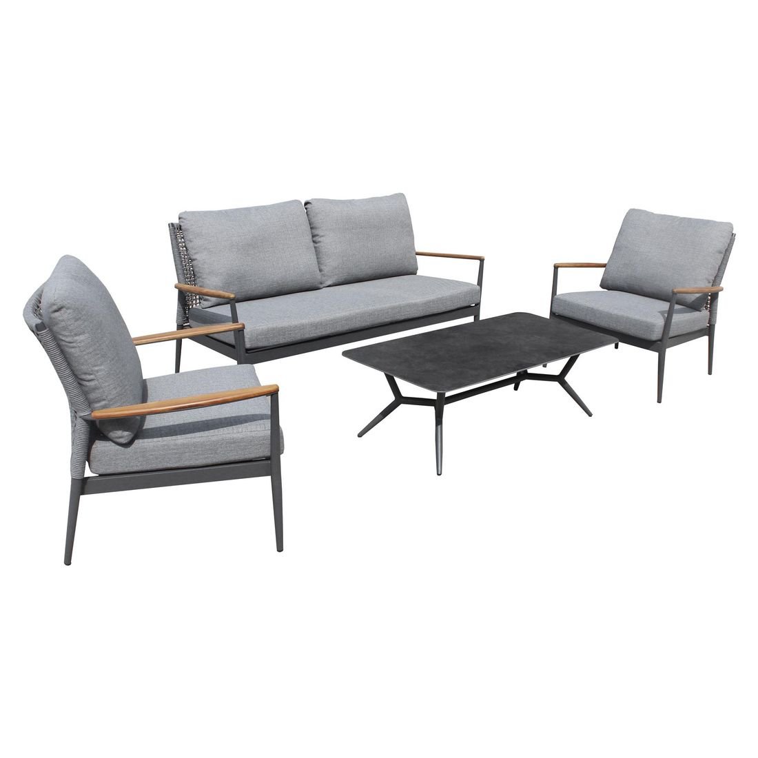 OUTLIV. Aruba Loungeset inkl. Loungetisch Aluminium/Rope