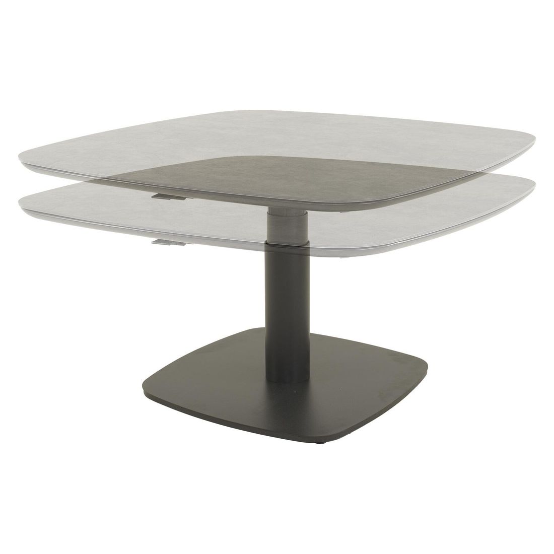 OUTLIV. Valencia Lifttisch 120x120cm Aluminium/Sinterstone