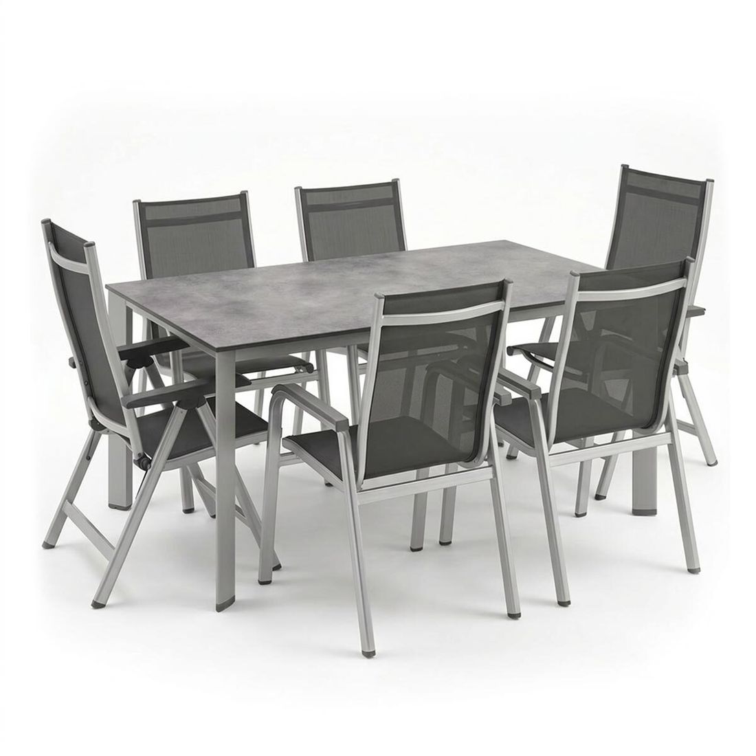 Kettler Basic Plus Gartenmöbel-Set L (6 Plätze) Tisch 180x95cm