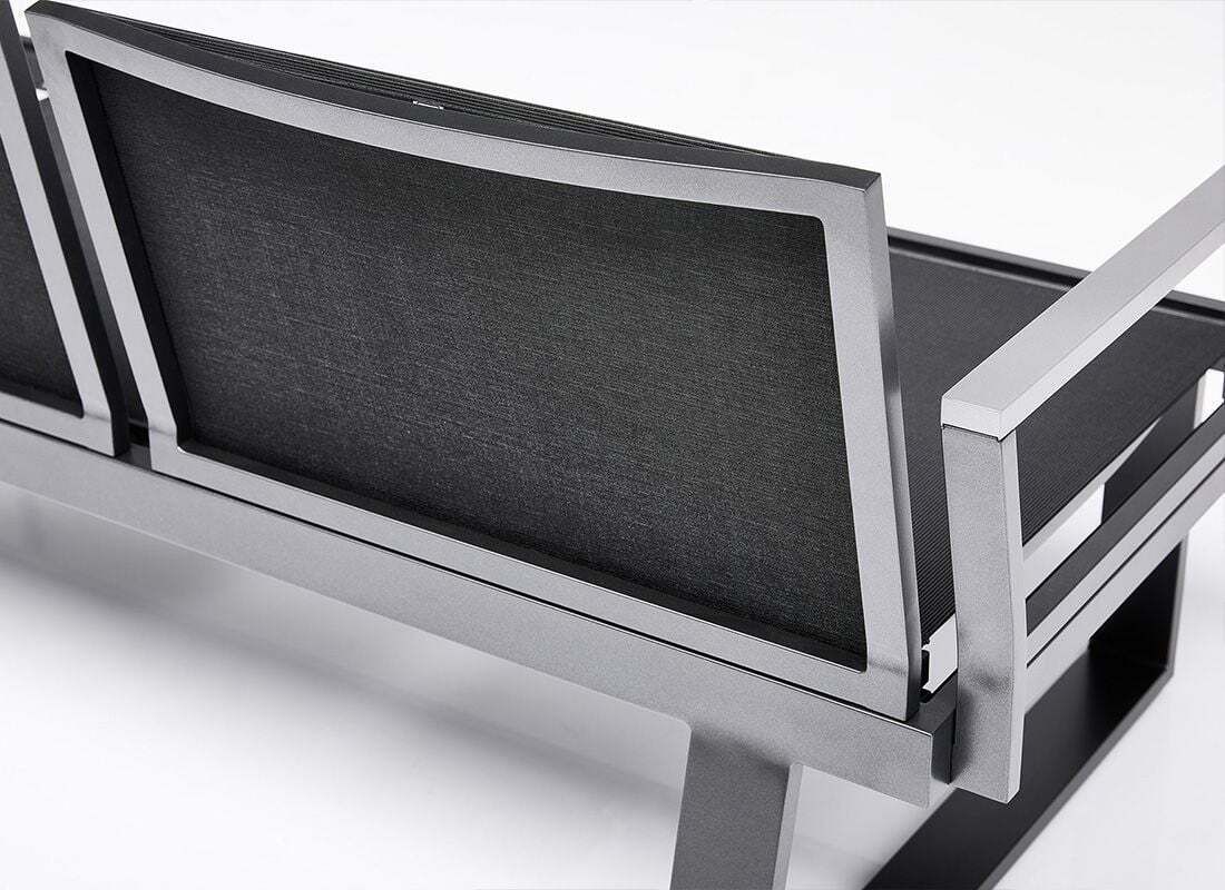 Kettler Rasmus Modular Gartenbank Aluminium/Outdoorgewebe