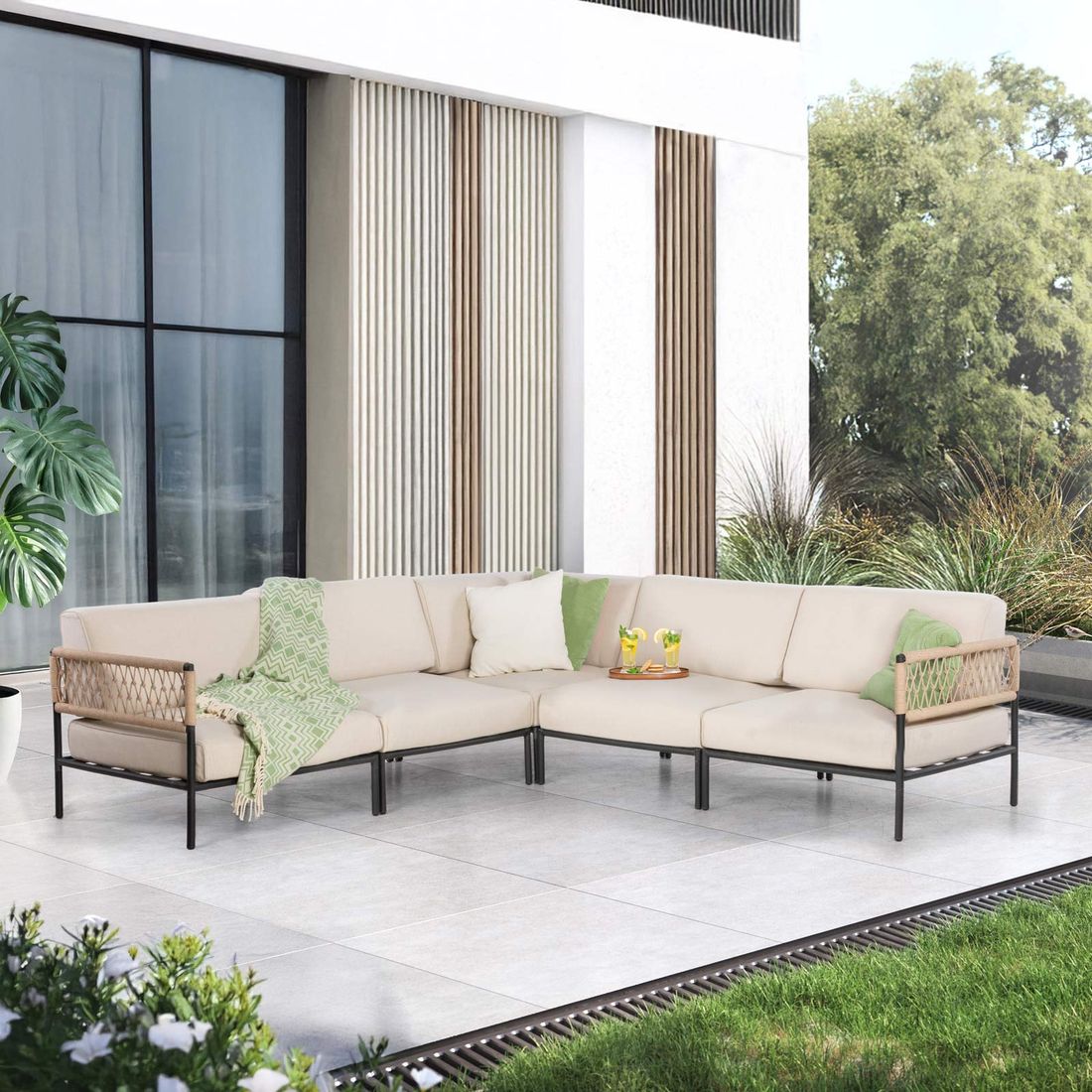 OUTLIV. Blair Ecklounge Stahl/Rope/Olefin