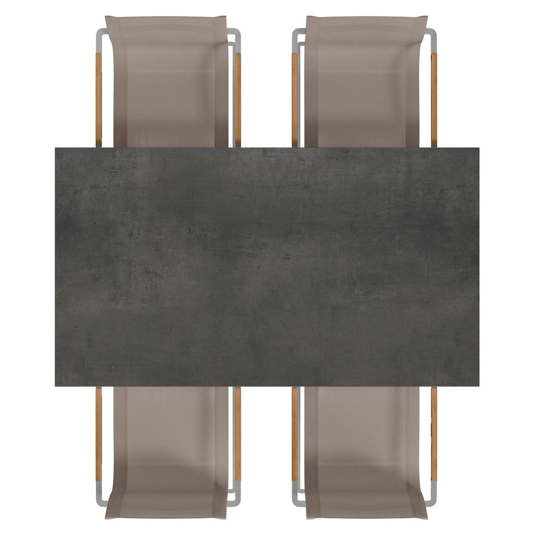 OUTLIV. Rimini Gartenmöbel-Set M (4 Plätze) Tisch 160x90cm