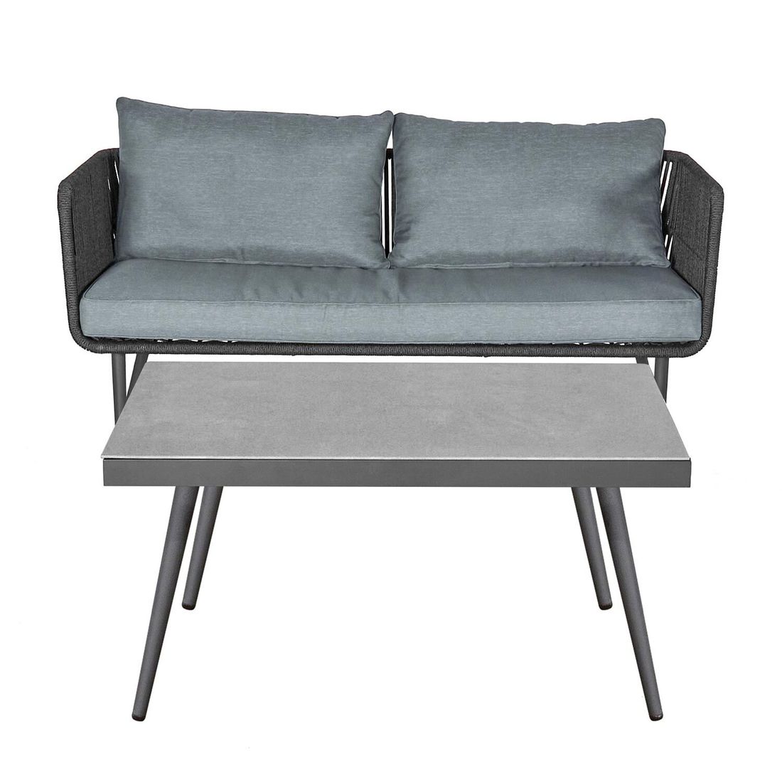 LC Garden Saigon Loungeset inkl. Loungetisch Stahl/Rope/Polyester