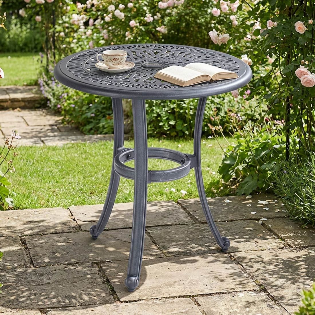Hartman Amalfi Gartentisch Ø62cm Aluminiumguss