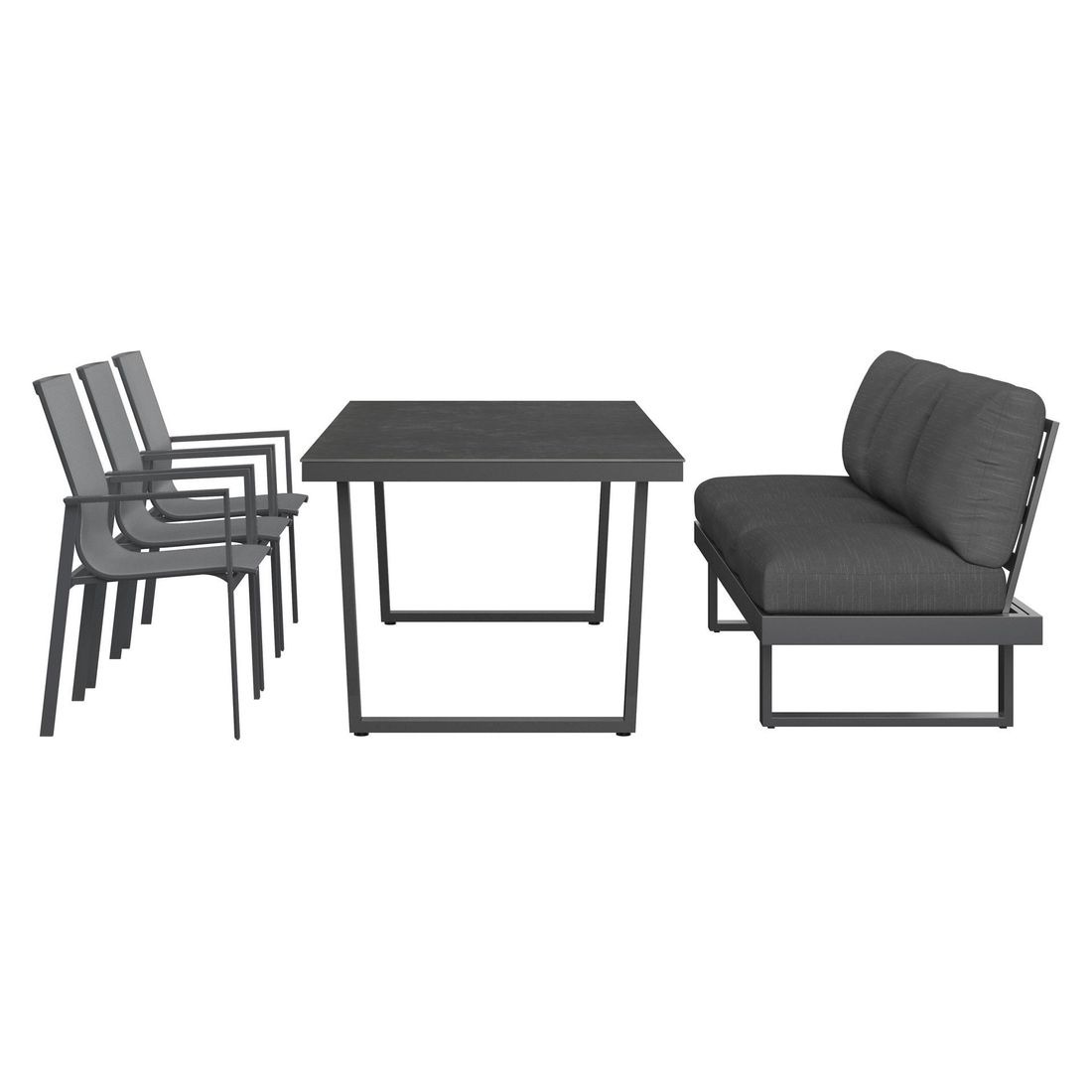 OUTLIV. Atlanta Gartenmöbel-Set L verstellbar (6 Plätze) Tisch 220x100cm
