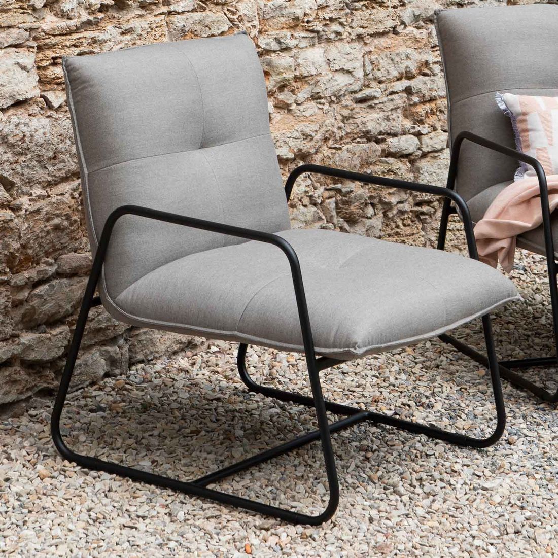 Schöner Wohnen Fontein Loungesessel Aluminium/Sunbrella