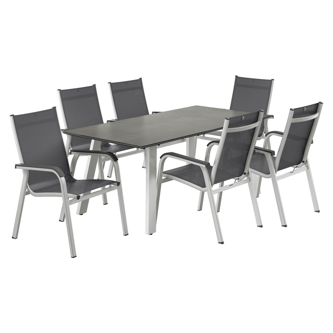 Kettler Basic Plus Gartenmöbel-Set L (6 Plätze) mit OUTLIV. Tisch 180x90cm