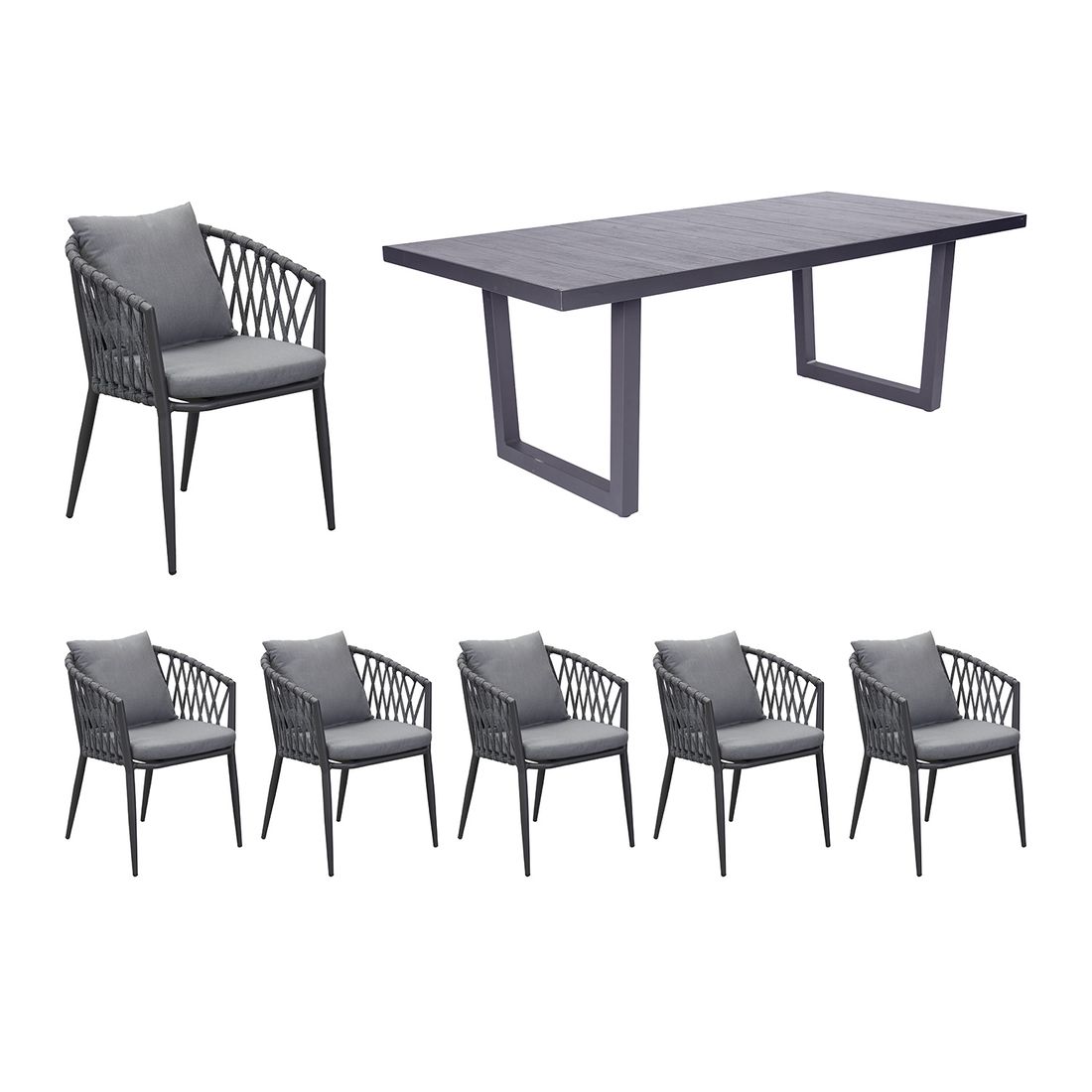 LC Garden Sunrepo Gartenmöbel-Set L (6 Plätze) Tisch 200x100cm