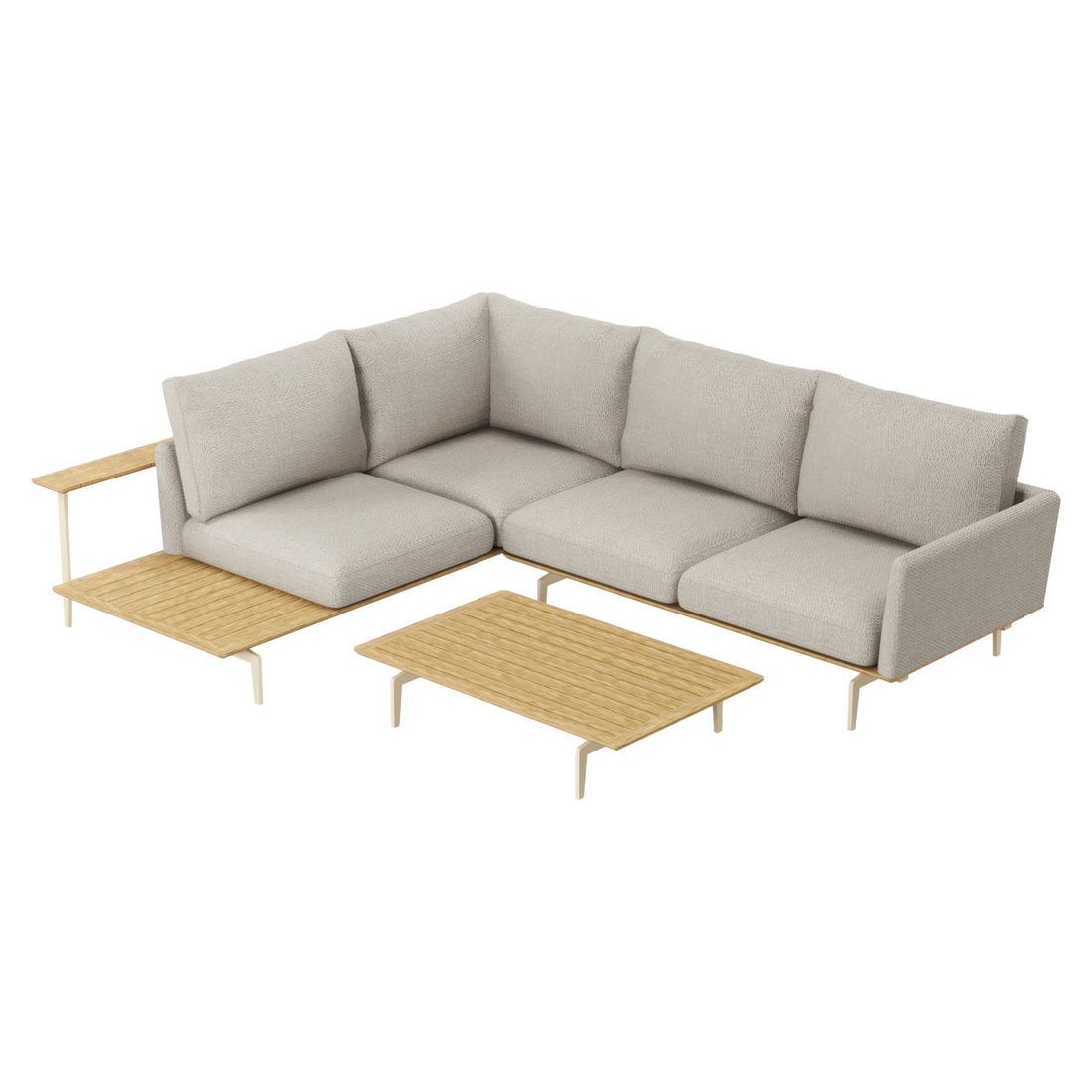 OUTLIV. Misako Ecklounge inkl. Loungetisch Stahl/Olefin