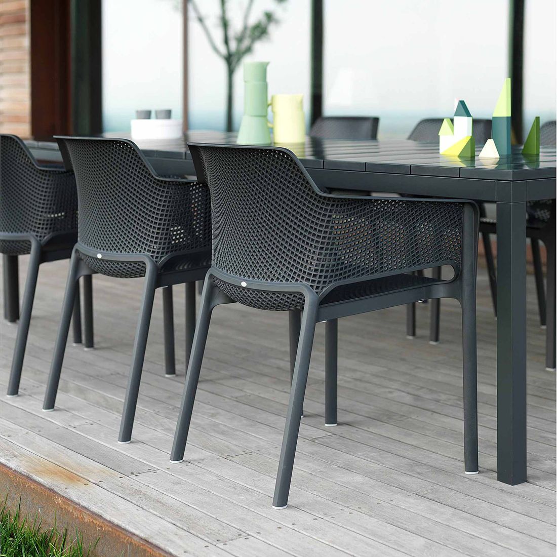 Nardi Net Gartenmöbel-Set XL (8 Plätze) Tisch 210/280x100cm