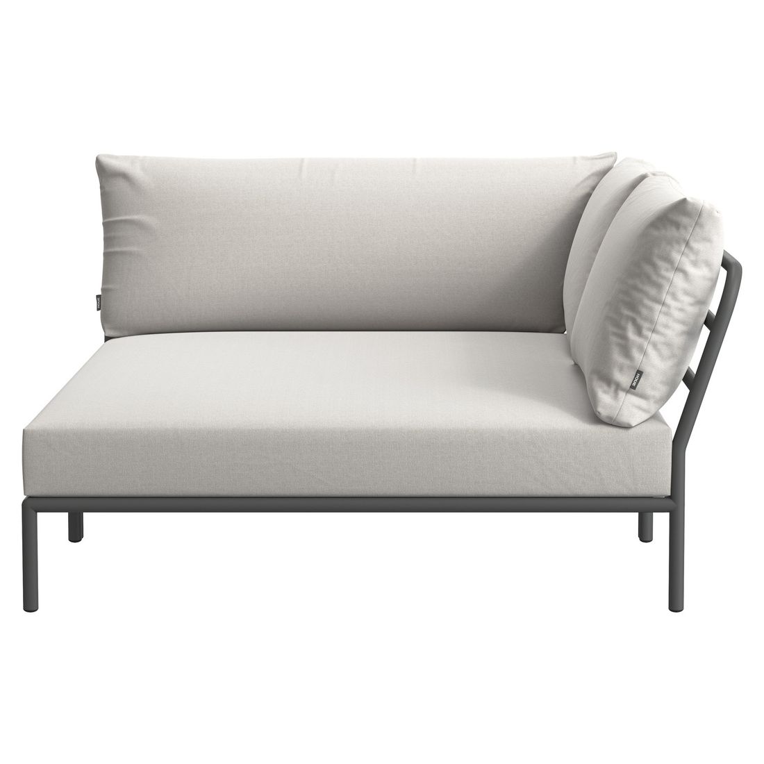 Houe Level 2 Cozy Eck-/Endmodul Aluminium/Sunbrella