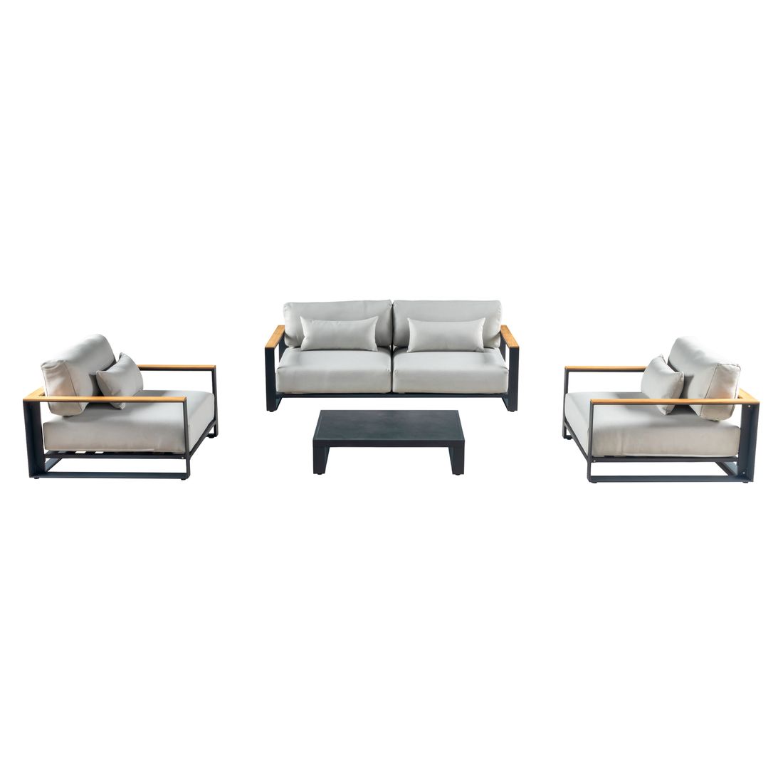 OUTLIV. Ravino Loungeset inkl. Loungetisch Aluminium/Olefin