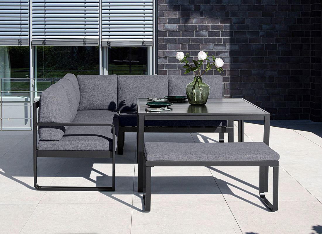 Kettler Ocean Casual Dining Dininglounge Tisch 112,5x112,5cm Aluminium/Polyester