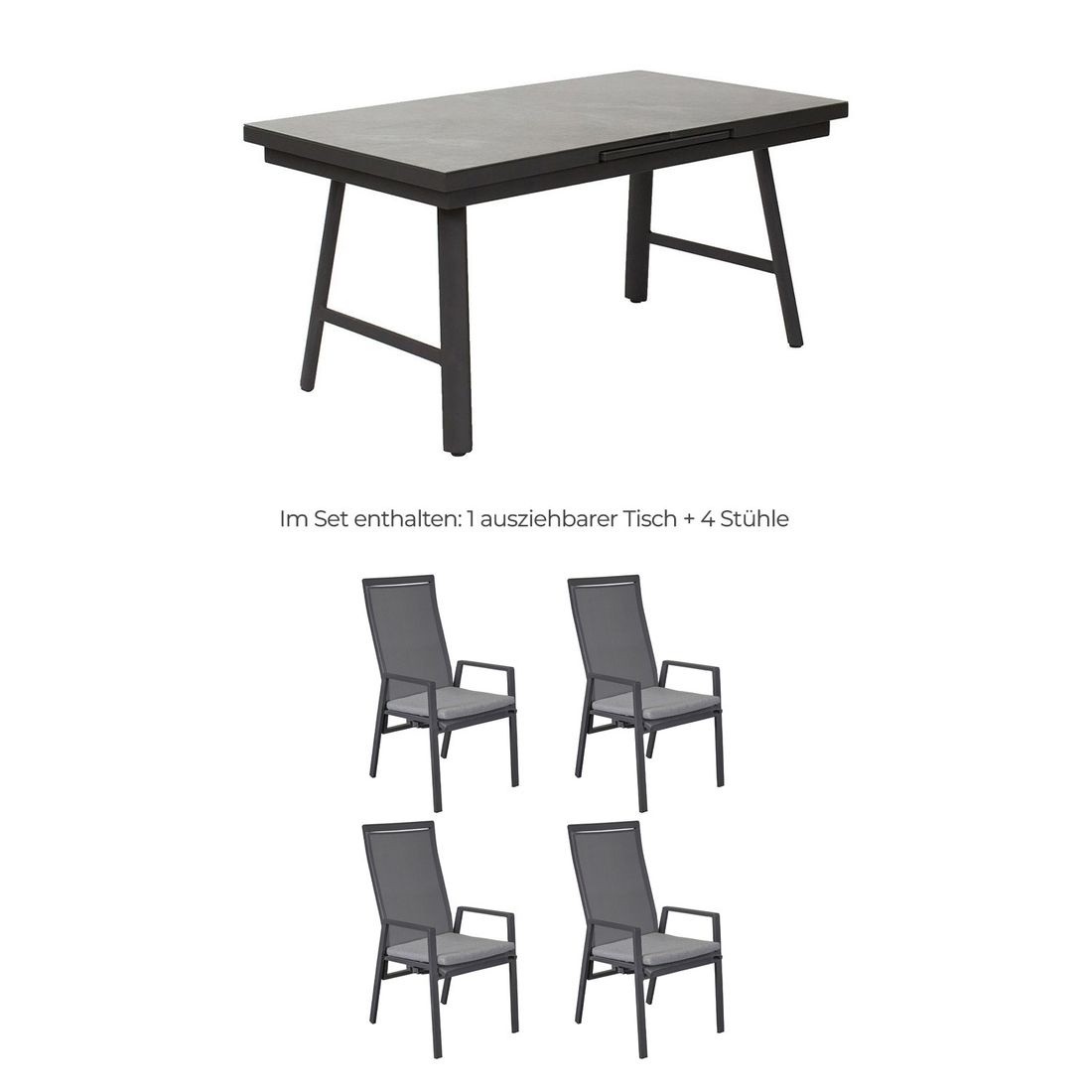 LC Garden Sunfort Gartenmöbel-Set Tisch 160/210x90cm