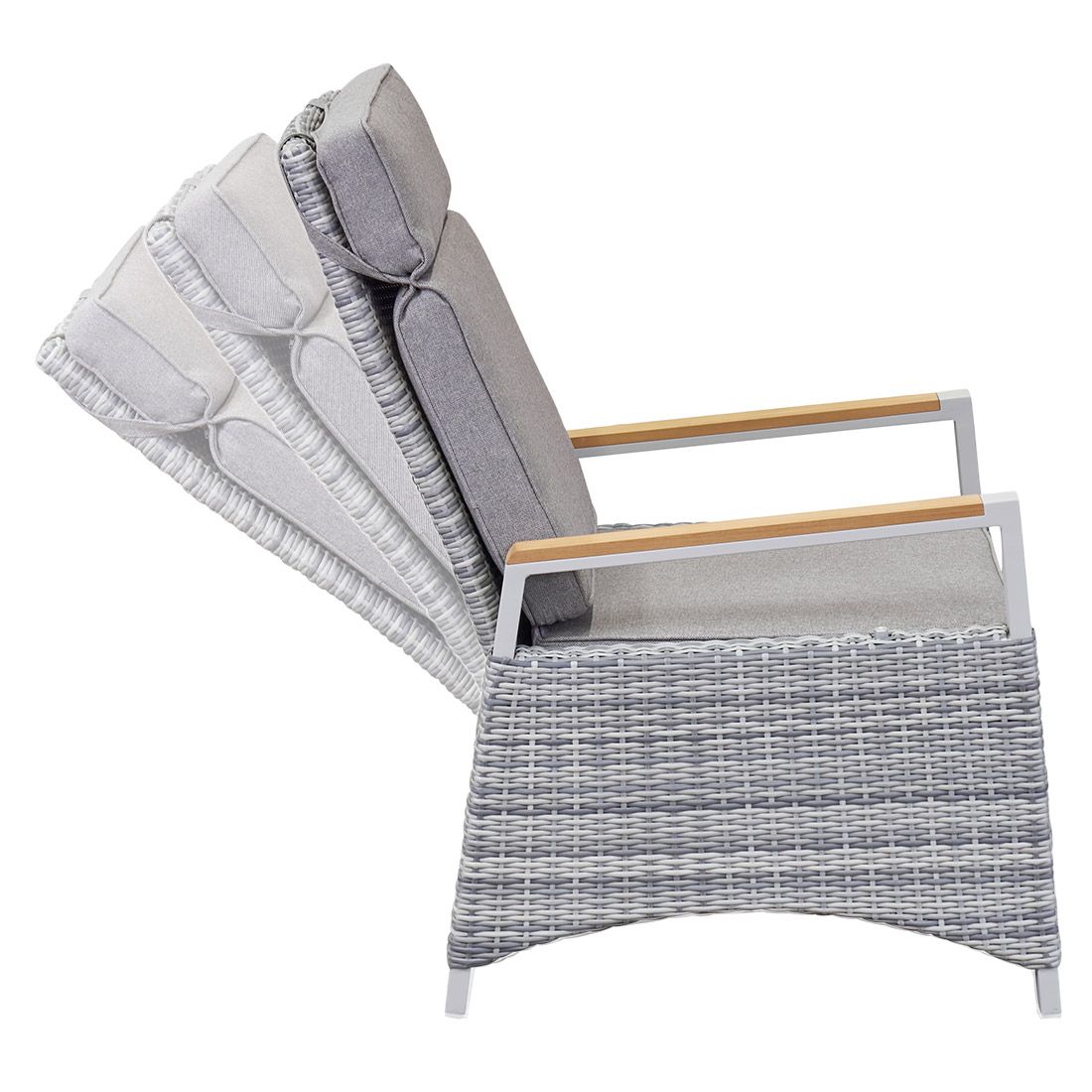 LC Garden Keramo Loungesessel verstellbar Aluminium/Geflecht