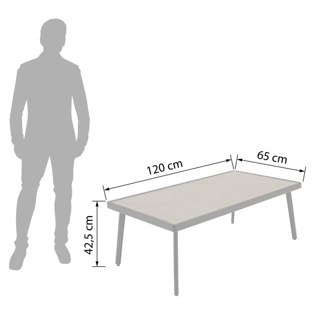 LC Garden Avento Loungeset inkl. Loungetisch Aluminium/Rope/Polyester