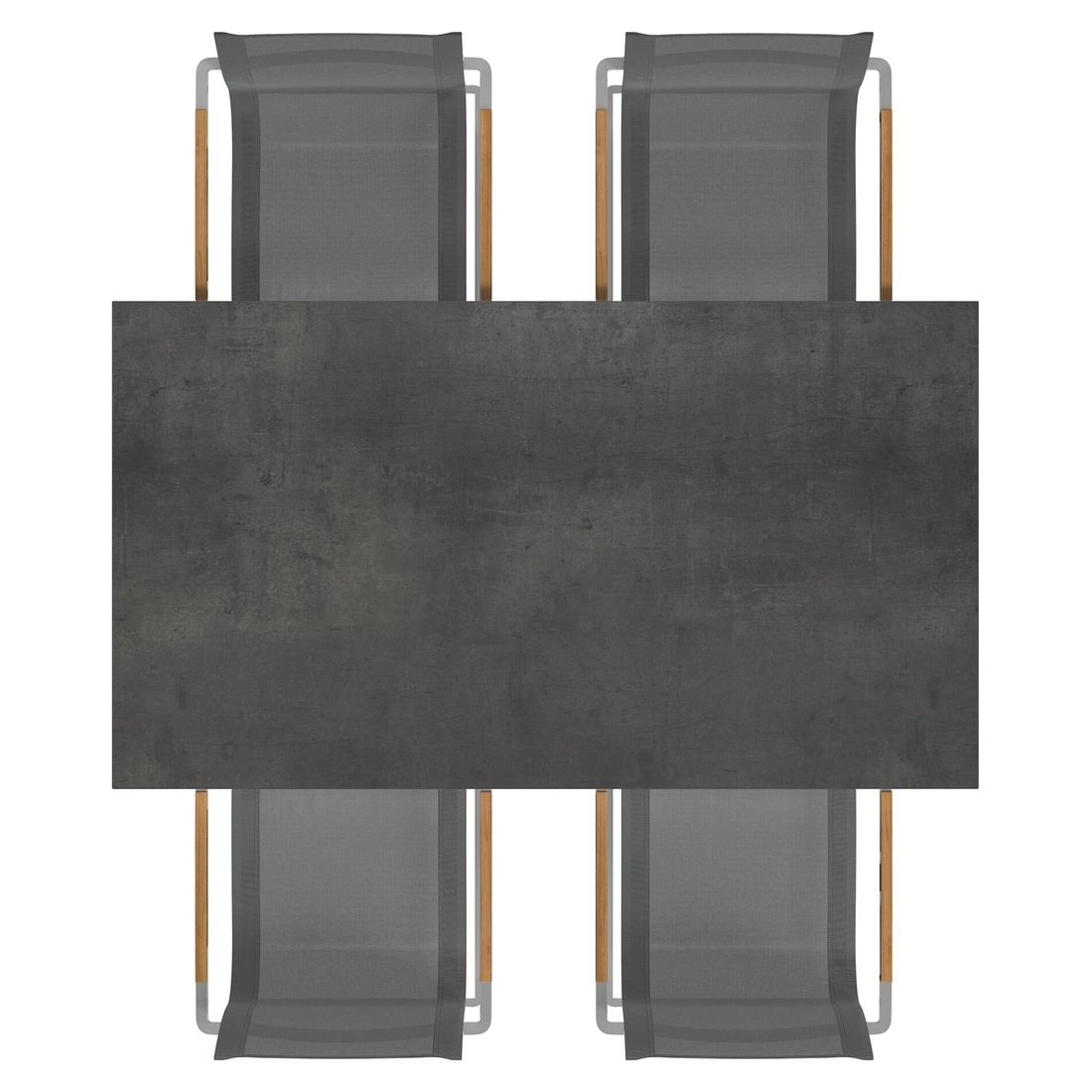 OUTLIV. Rimini Gartenmöbel-Set M (4 Plätze) Tisch 160x90cm