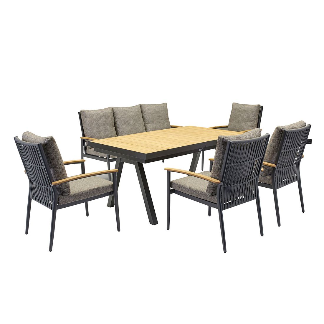 LC Garden Avento Gartenmöbel-Set L (6 Plätze) Tisch 160/210x100cm