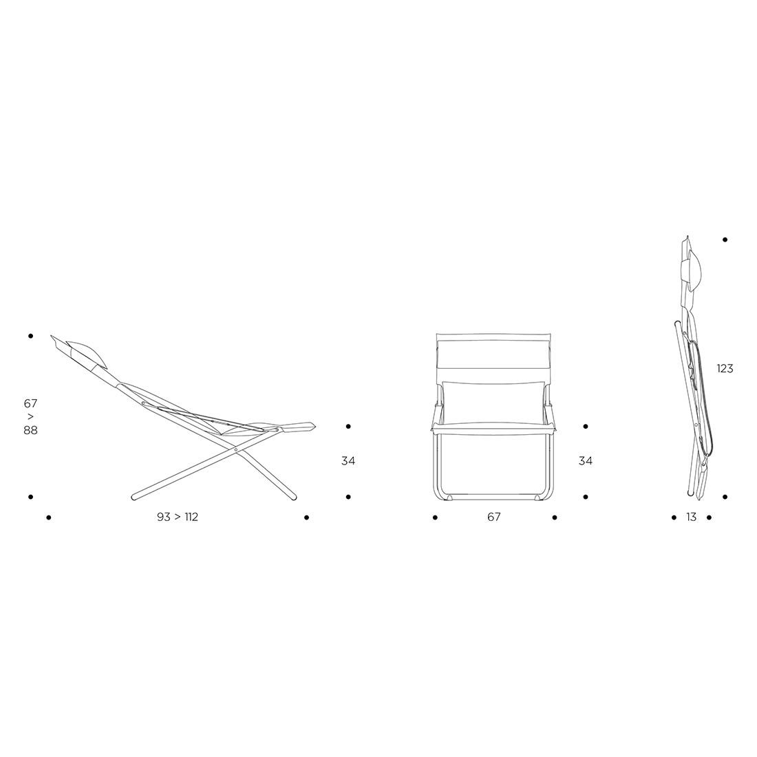 Lafuma Transabed Liegestuhl Stahl/BeComfort