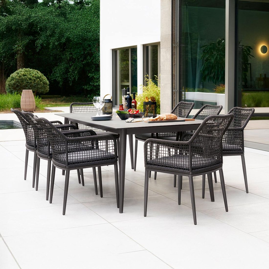 Sieger Malta Gartensessel Aluminium/Rope