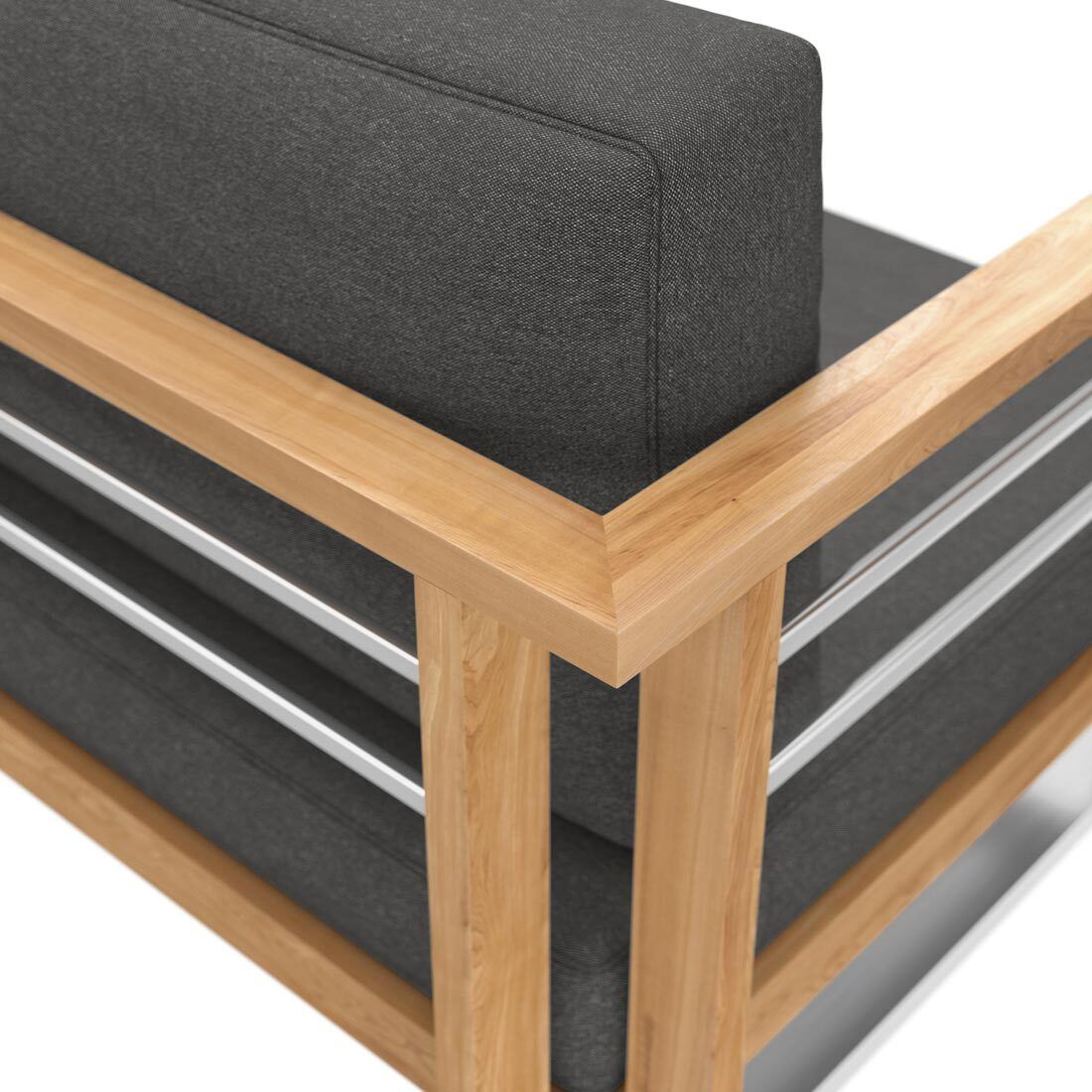 OUTLIV. Hawaii Loungeset inkl. Loungetisch Edelstahl/Teak/Spun Polyester