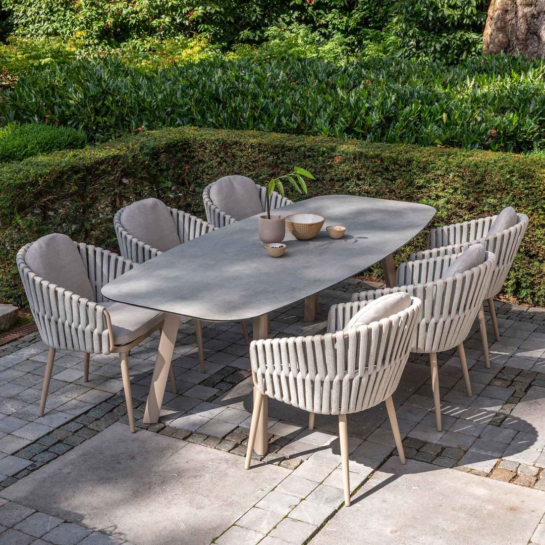 4Seasons Manolo Gartentisch 240x103cm Aluminium/Glaskeramik