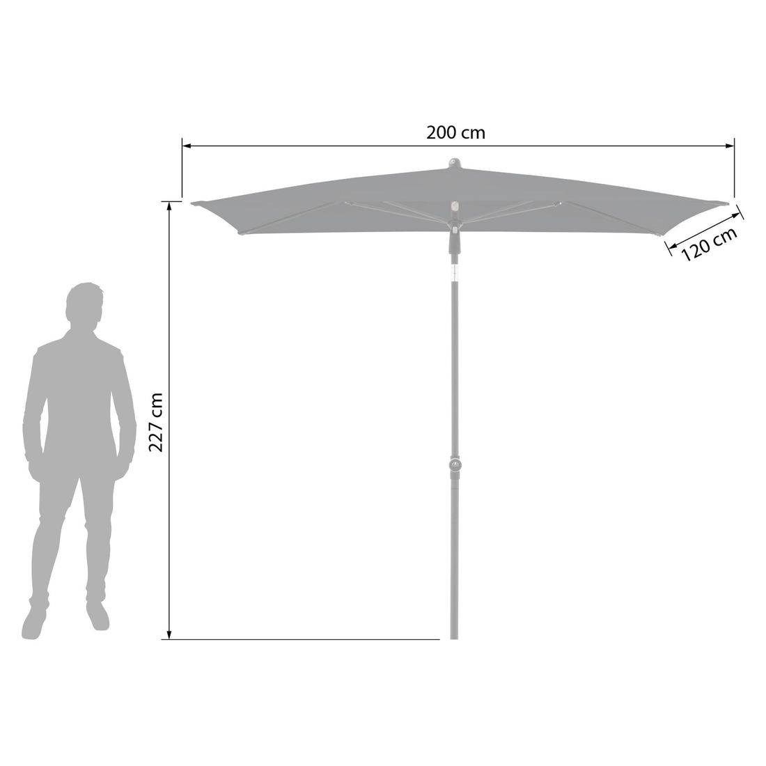 Doppler Active Green Edition Mittelstockschirm 200x120cm
