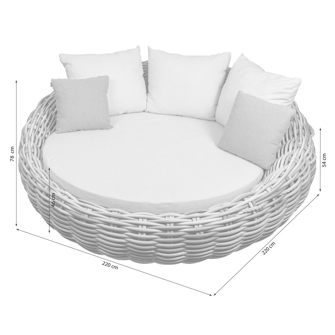 Apple Bee Cocoon Sonneninsel Polyrattan/Bee Wett