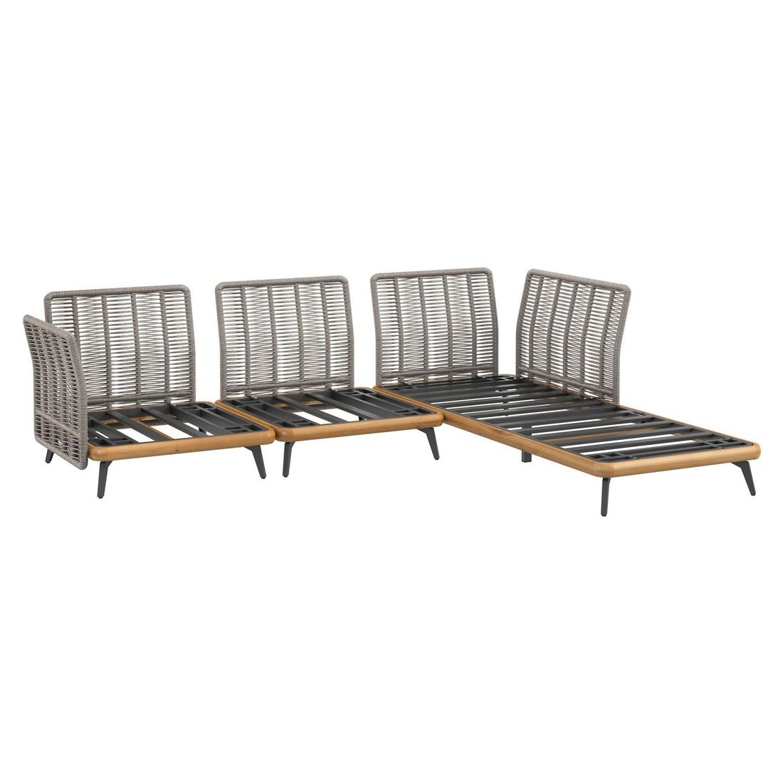 OUTLIV. Ava Ecklounge inkl. Loungetisch Akazie/Rope/Polyester