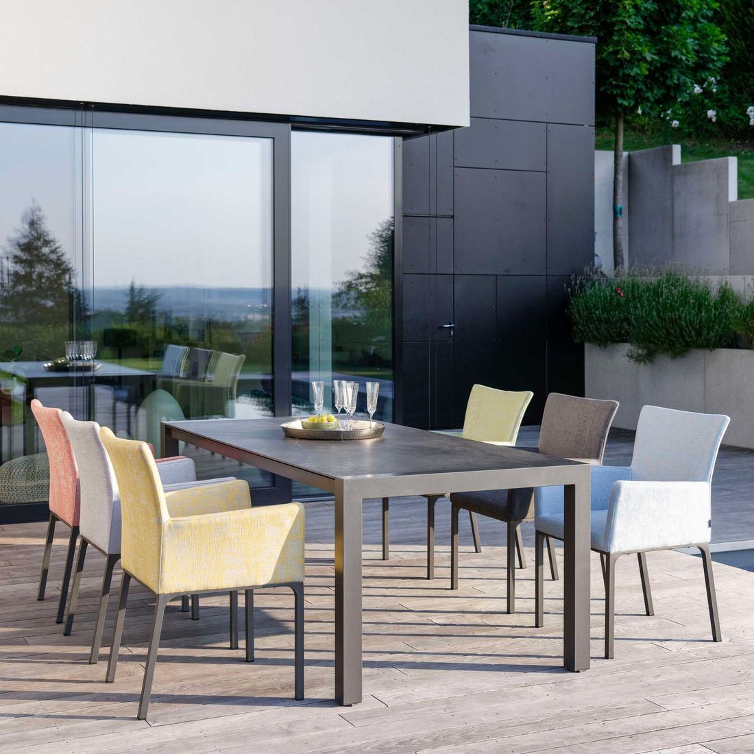 Stern Ausziehtisch Aluminium/Dekton
