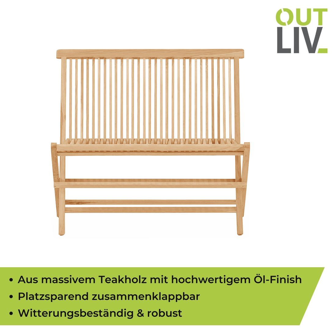 OUTLIV. Portland Gartenbank 100cm Teak