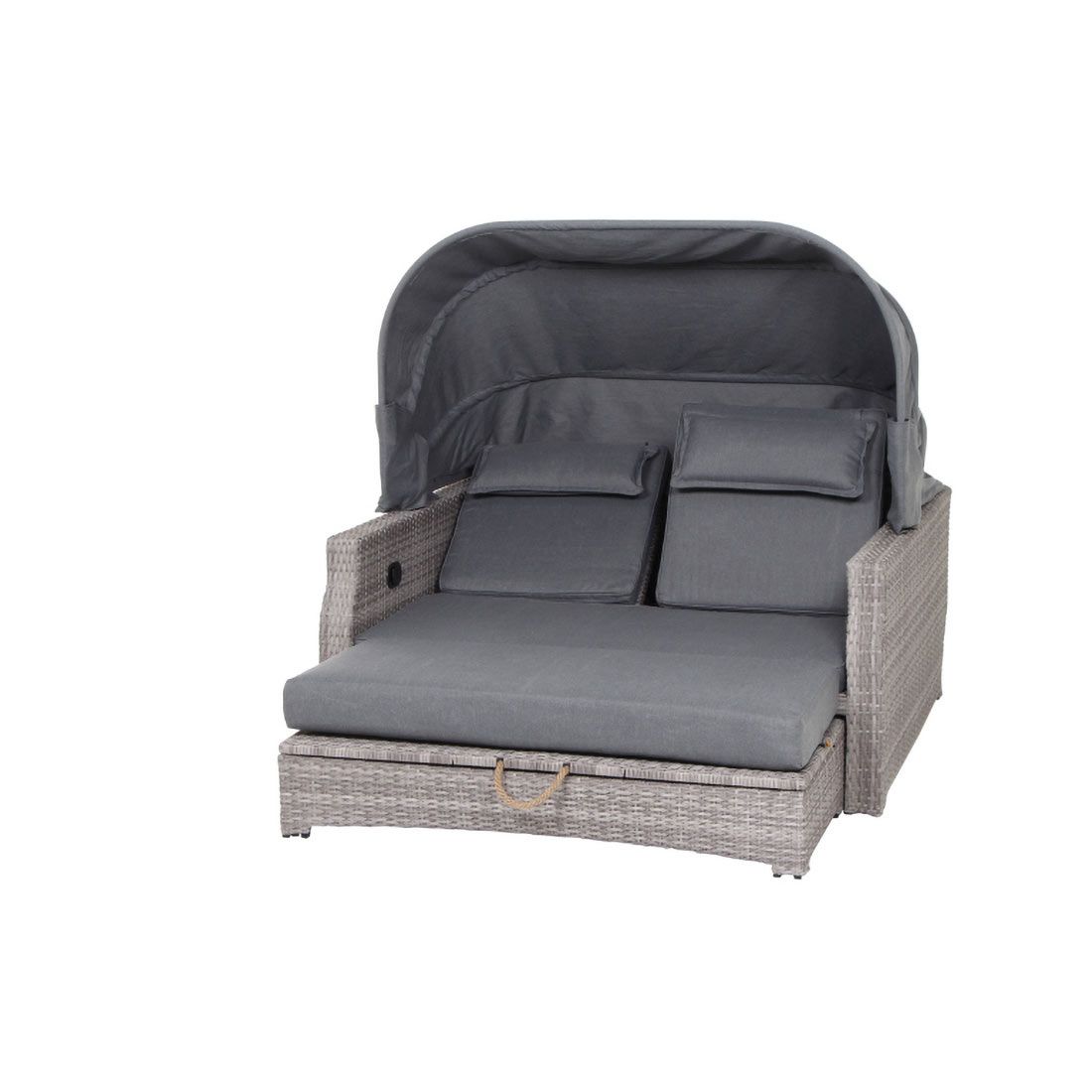 Siena Garden Lobos II Daybed verstellbar Geflecht/Textil inkl. Kissen
