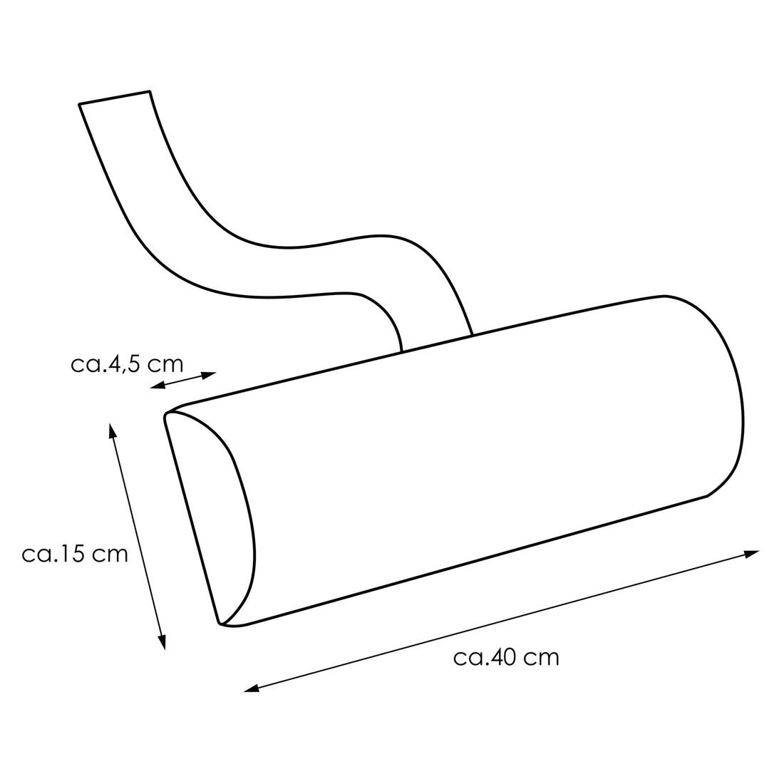 KETTtex Anton Nackenkissen 40x15cm Kunstfaser