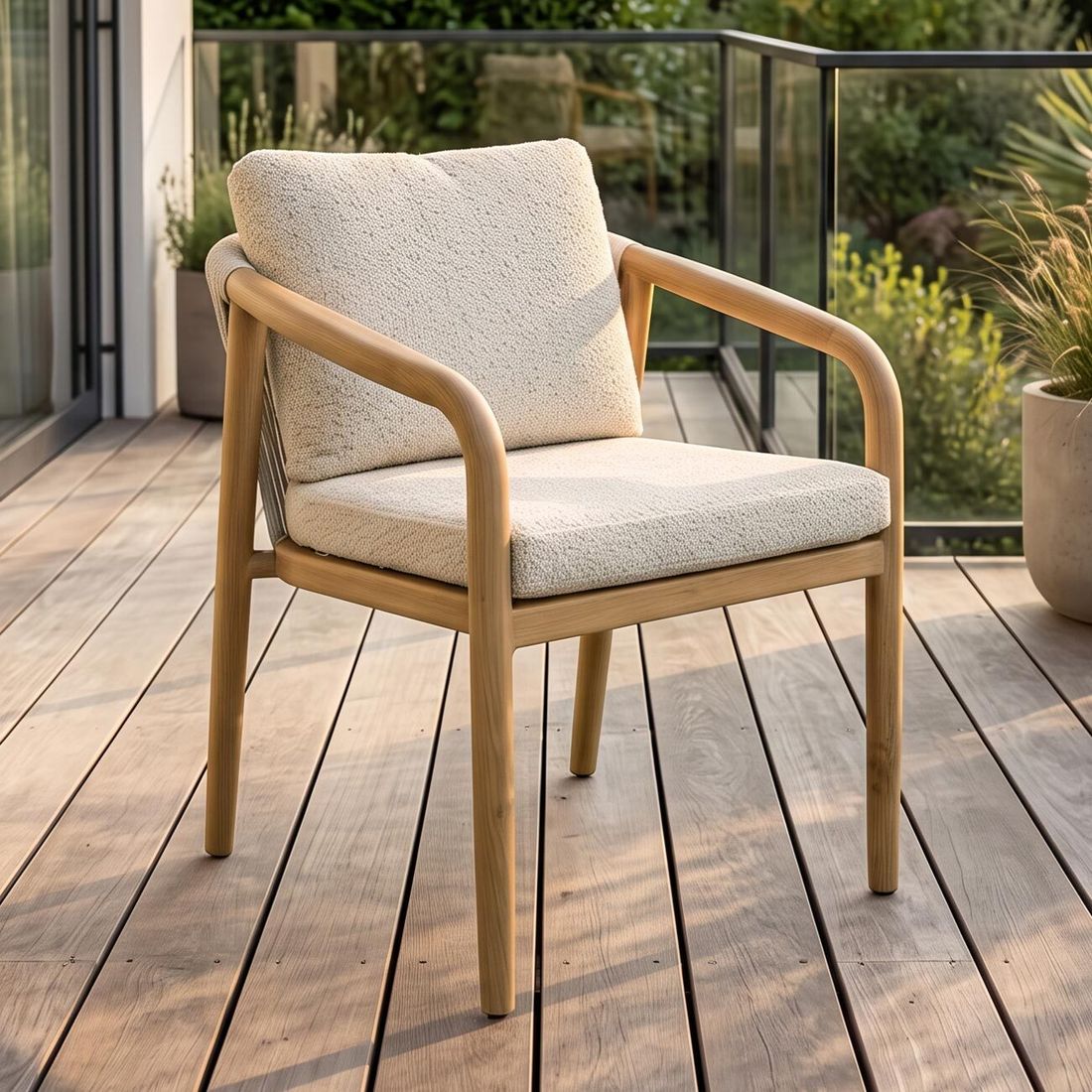 OUTLIV. Tampa Gartensessel Aluminium mit Sitz- und Rückenkissen
