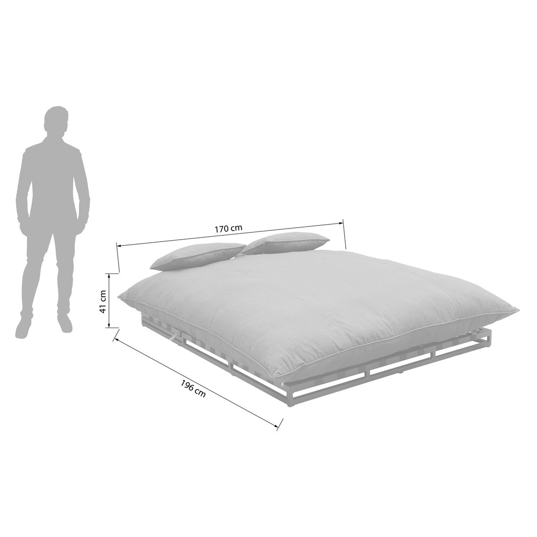OUTLIV. Big Heaven Gartenliege Aluminium/Sunbrella