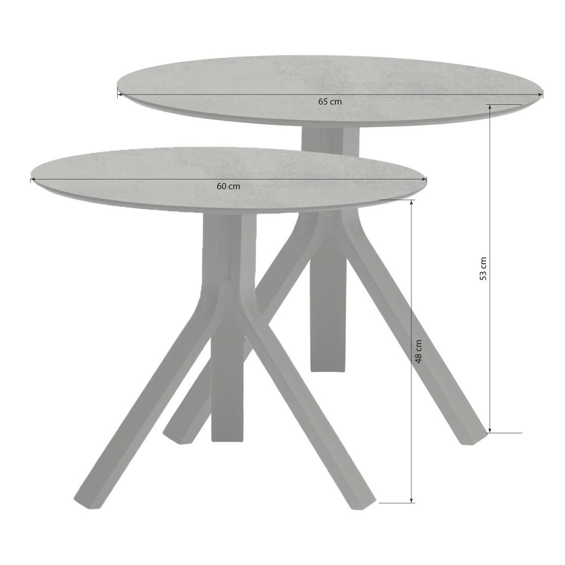 Stern Cliff Loungeset inkl. Beistelltische Aluminium/Rope/Polyacryl