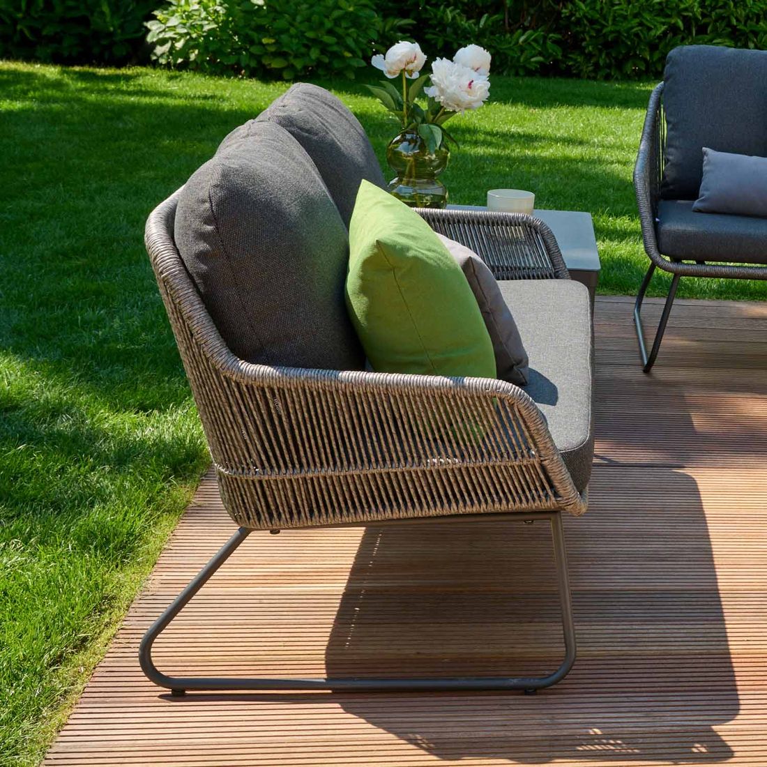 Siena Garden Kansas Loungebank Aluminium/Geflecht