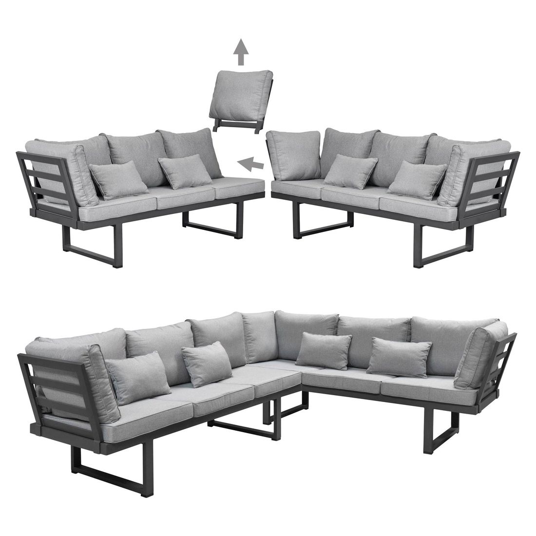 OUTLIV. Broome Ecklounge Aluminium/Polyester