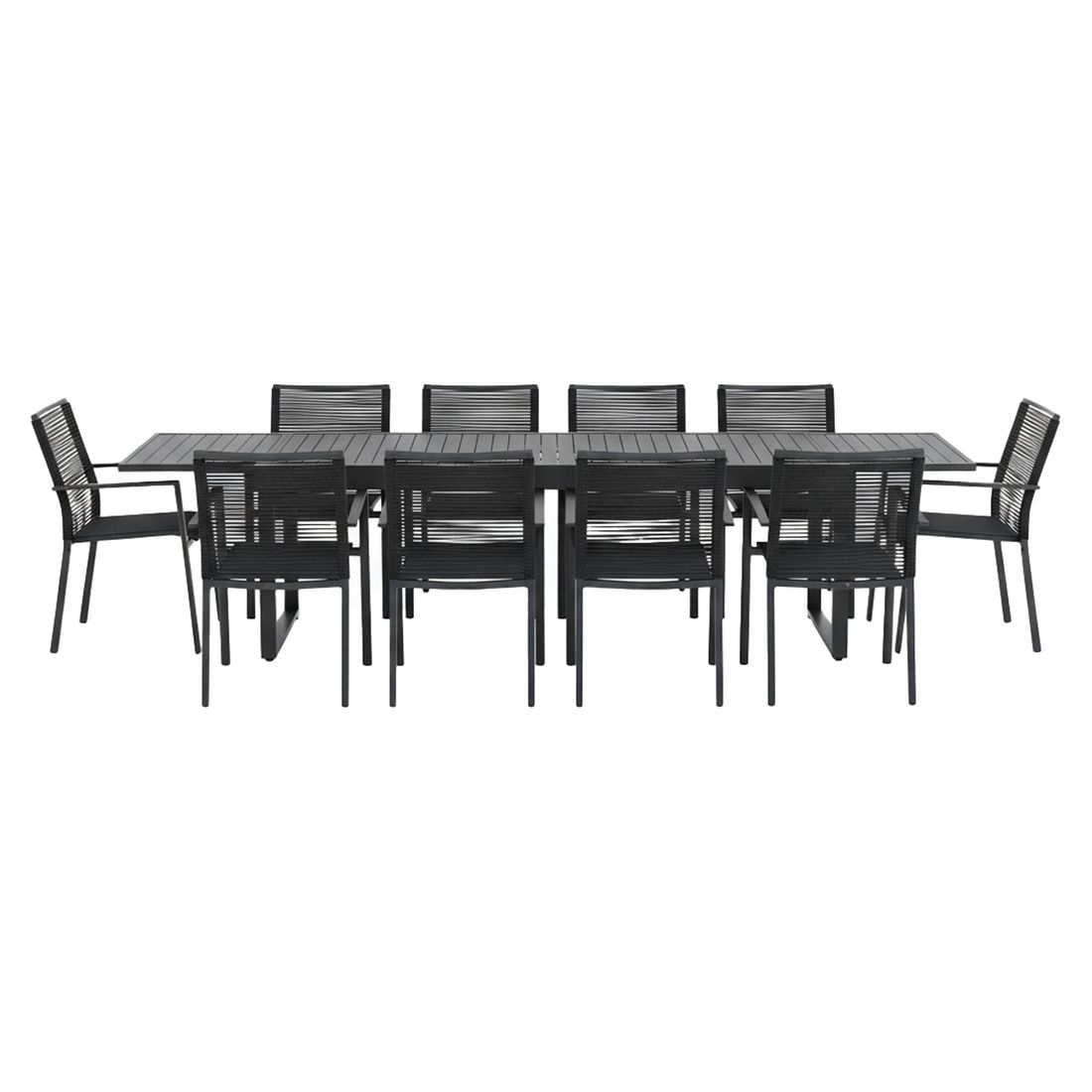 Siena Garden Bologna Gartenmöbel-Set XXL (10 Plätze) mit OUTLIV. Tisch 200/320x100,5cm
