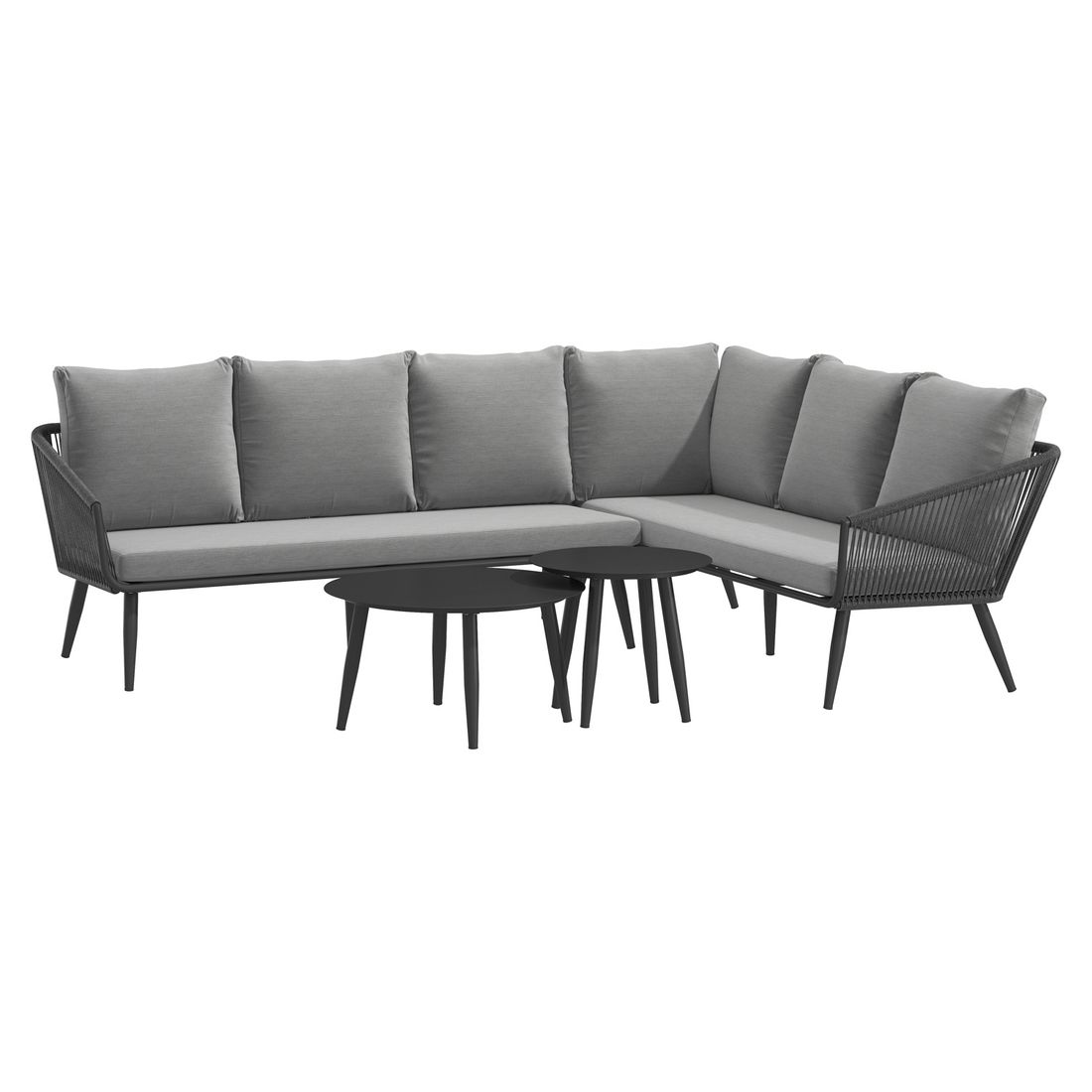 OUTLIV. Alex Ecklounge inkl. Loungetische Aluminium/Rope/Olefin