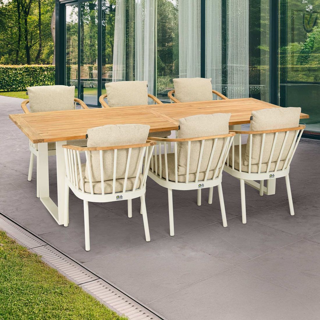 Apple Bee Condor Gartenmöbel-Set L (6 Plätze) Tisch 240x95cm
