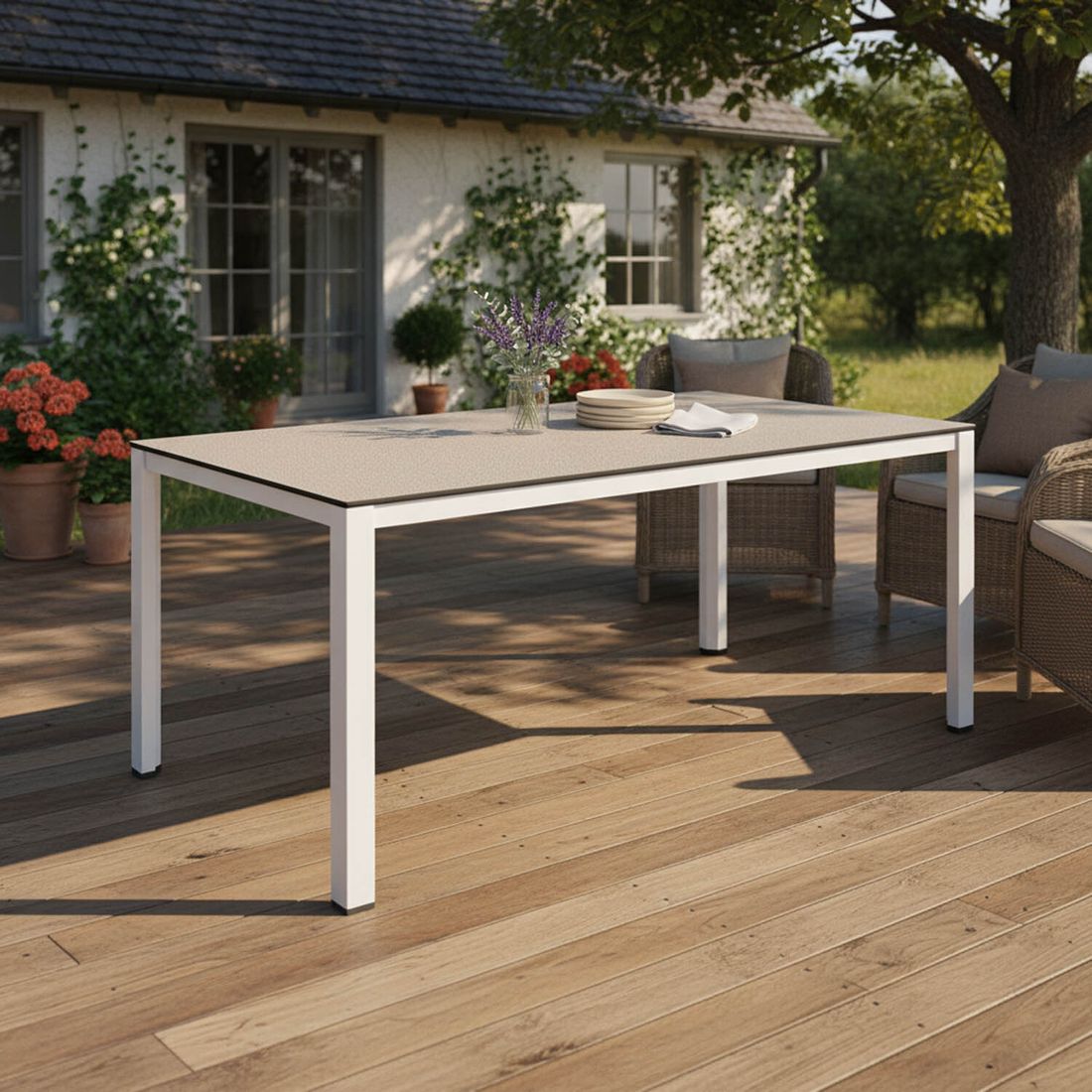 Kettler Cubic Gartentisch 160x95cm Aluminium/HPL